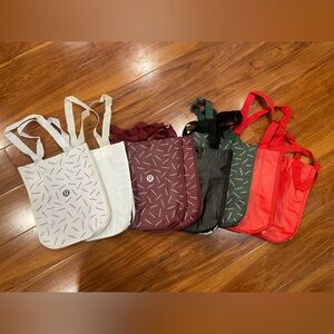 Lululemon Colorful Recyable Mini Tote Bags